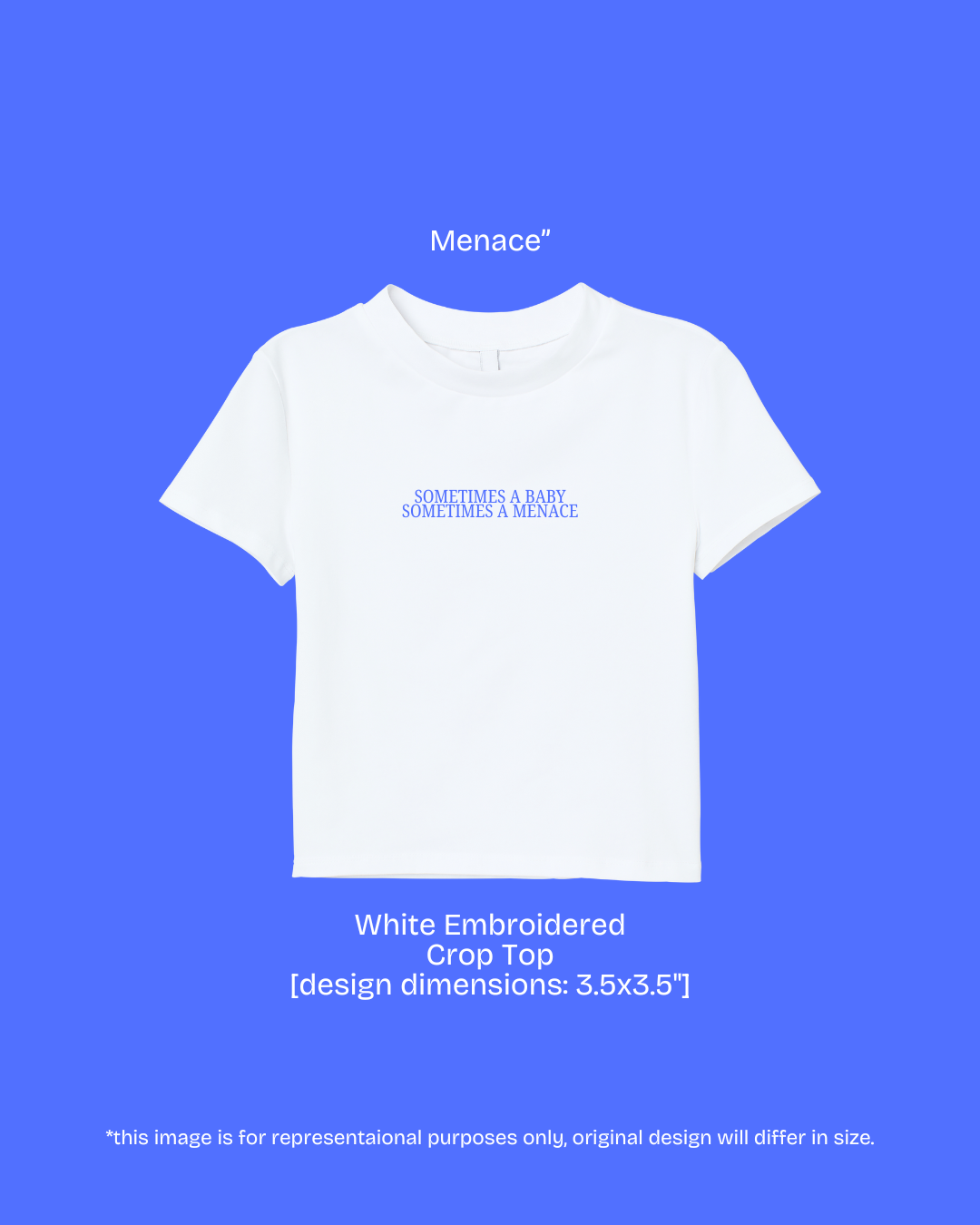 Menace [Embroidered Crop Top]