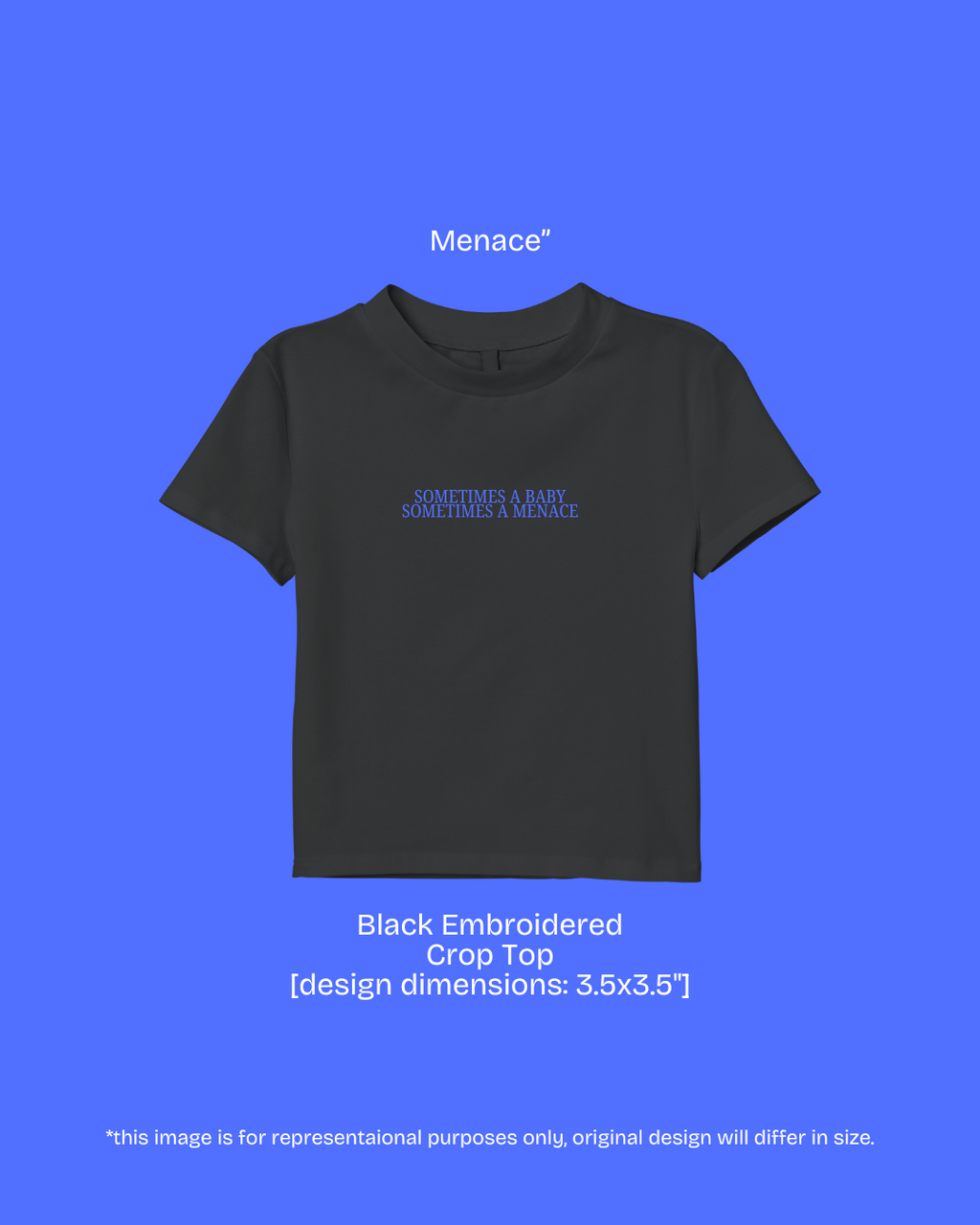 Menace [Embroidered Crop Top]